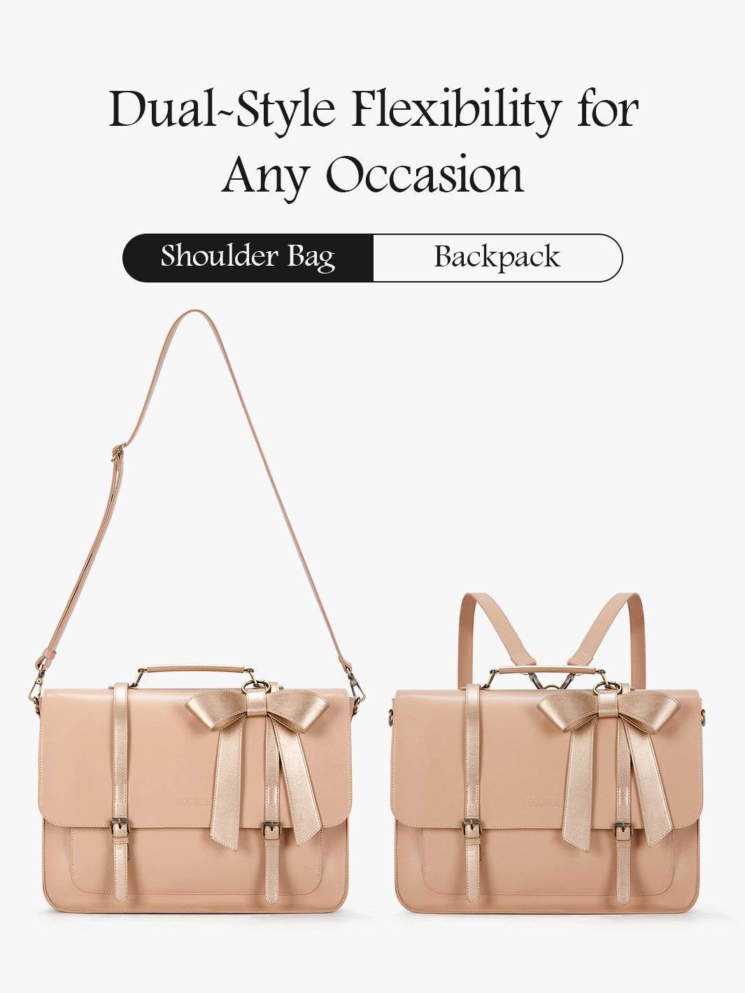 Cocoa Truffle Ecosusi Classic Bow Briefcase