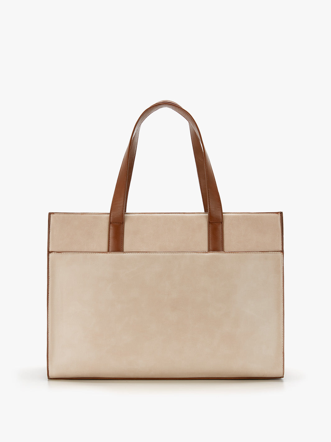 Olivia's Classic PU Leather Handbag for 13-15.6 Inch Laptop Tote