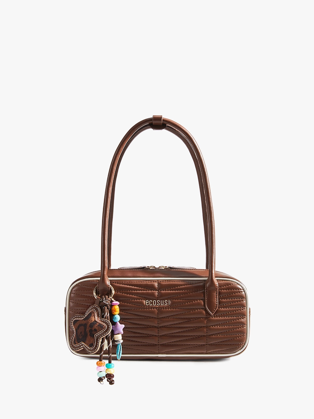 Elise Quilted Vegan Leather Baguette Bag