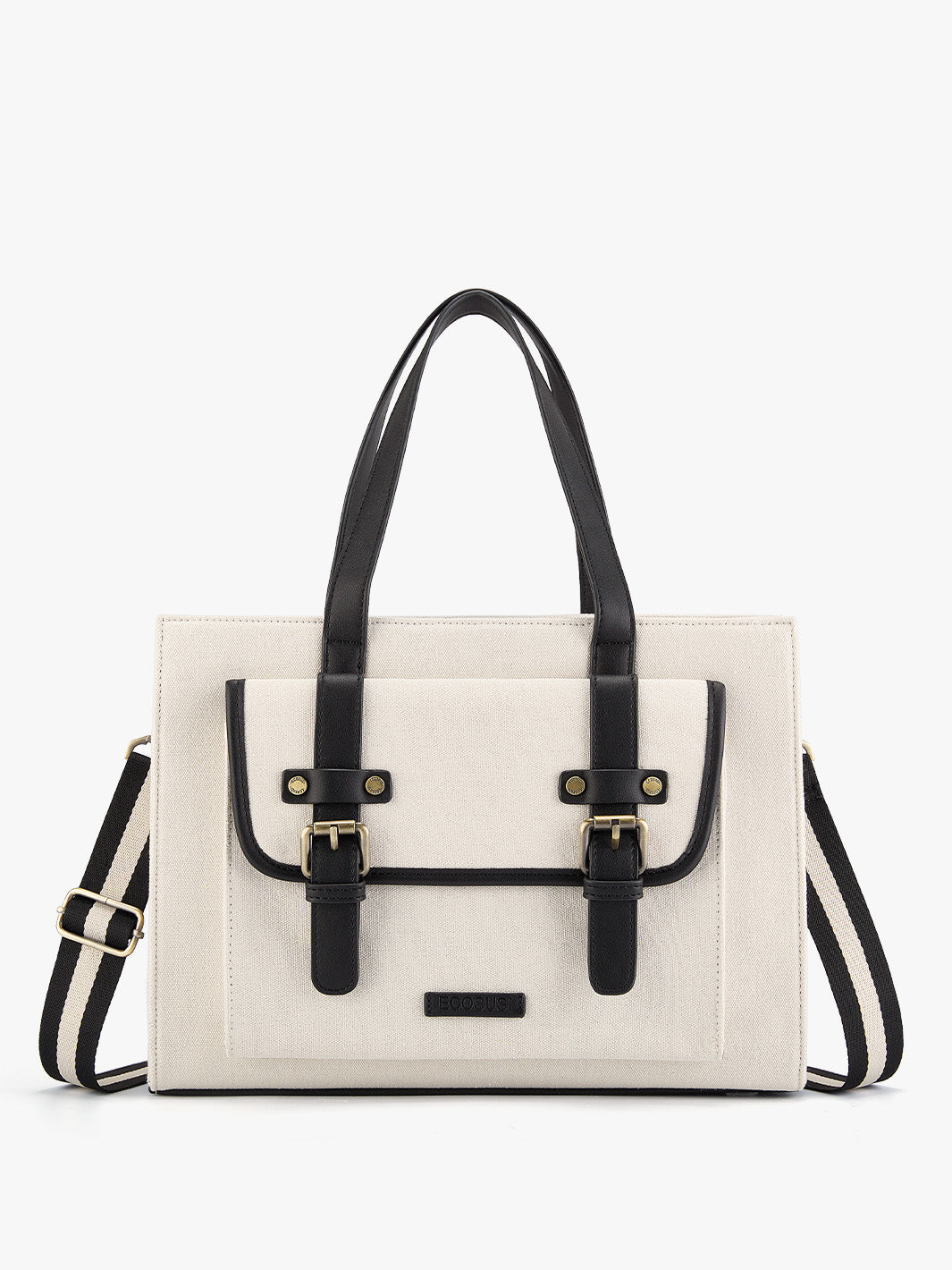 Olivia's Classic PU Leather Handbag for 13-15.6 Inch Laptop Tote
