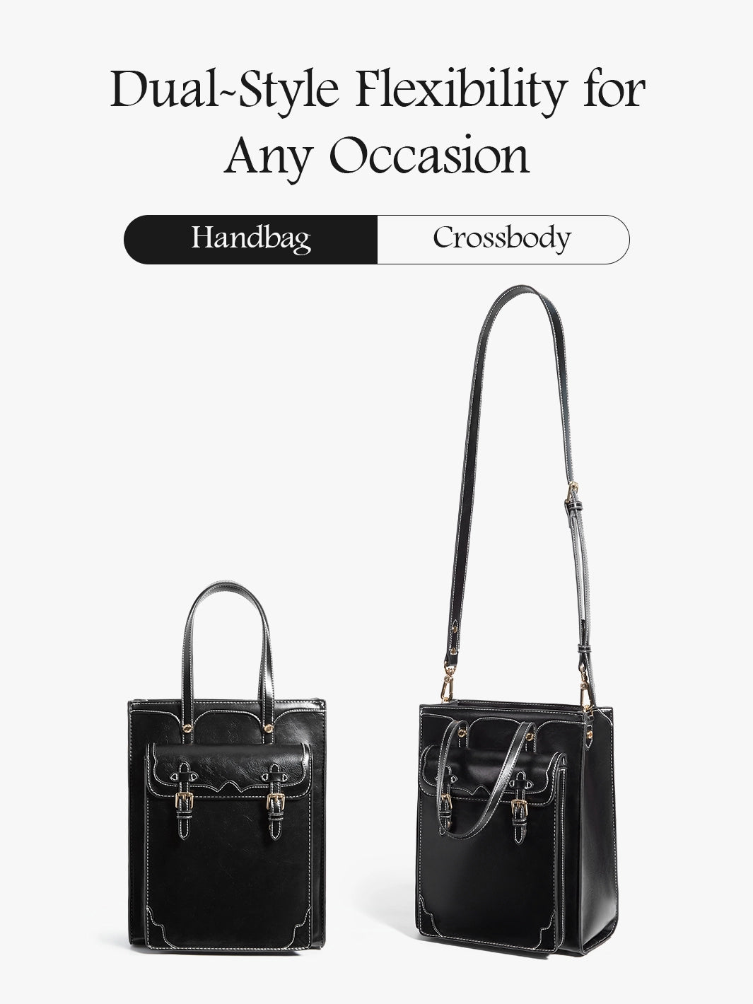 Evelyn Retro PU Leather Tote
