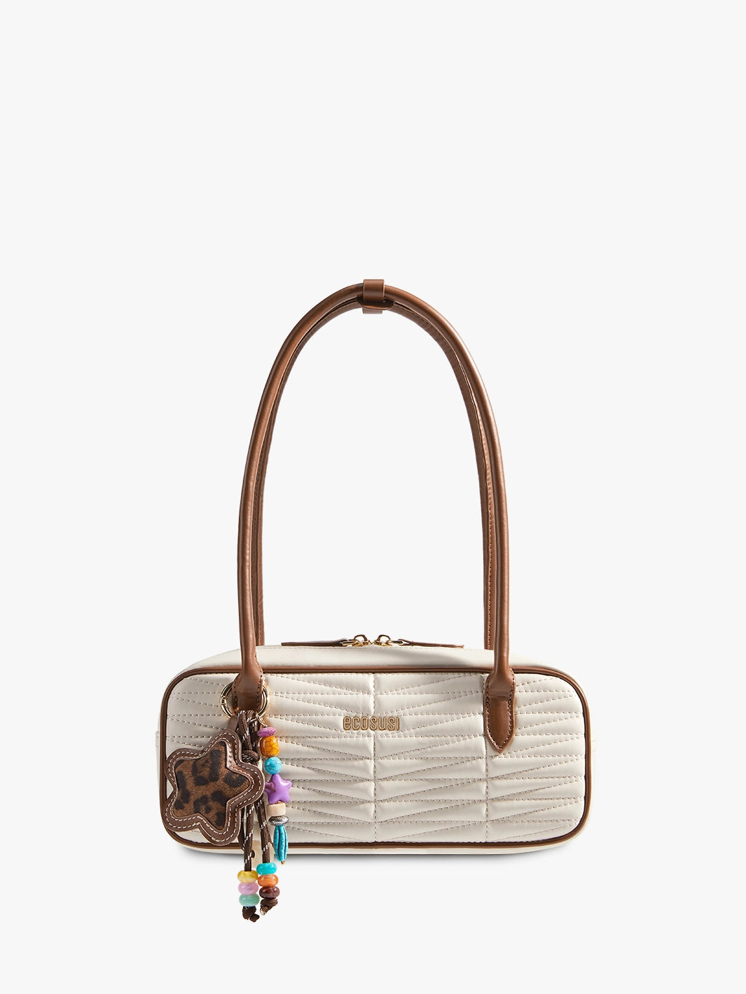 Elise Quilted Vegan Leather Baguette Bag