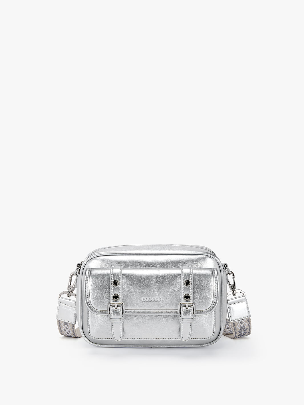 Mia Wide Strap Vegan Leather Crossbody Bag
